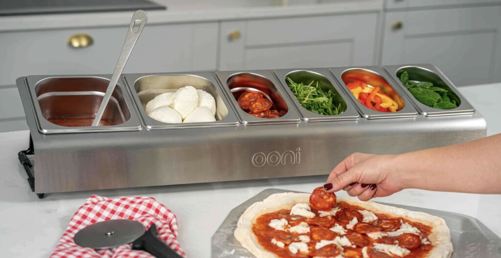 Ooni pizza topping station